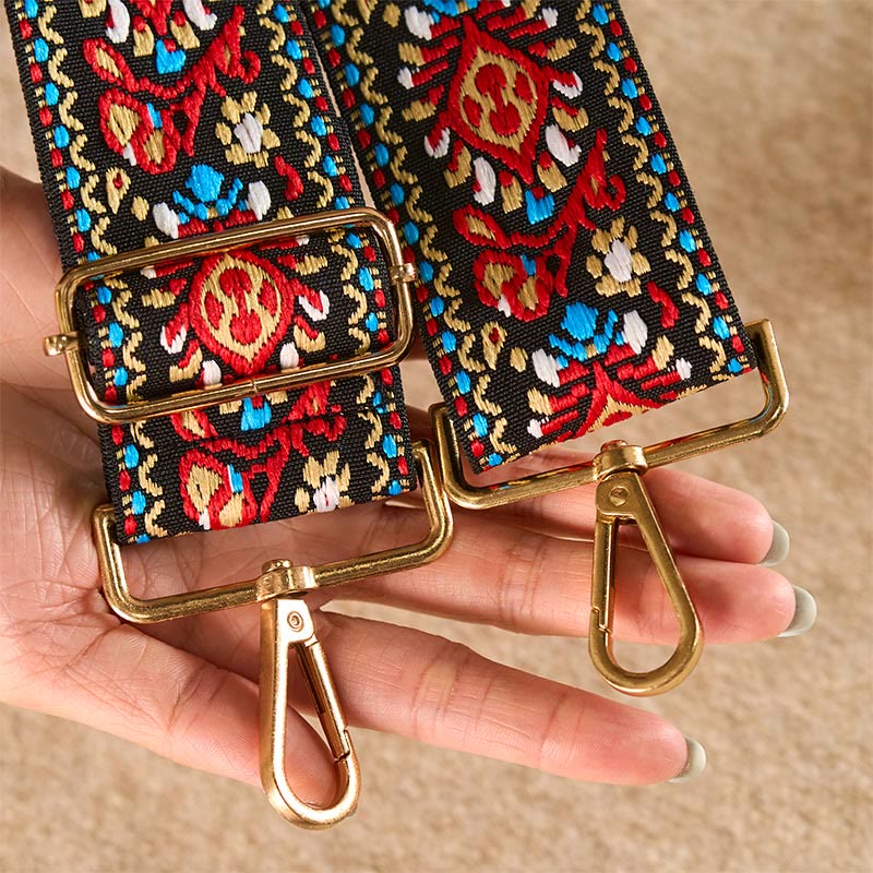 Bohemian Flower Geometric Stripes Embroidery Adjustable Handbags Crossbody Shoulder Bag Purse Straps Replacement - Image 27