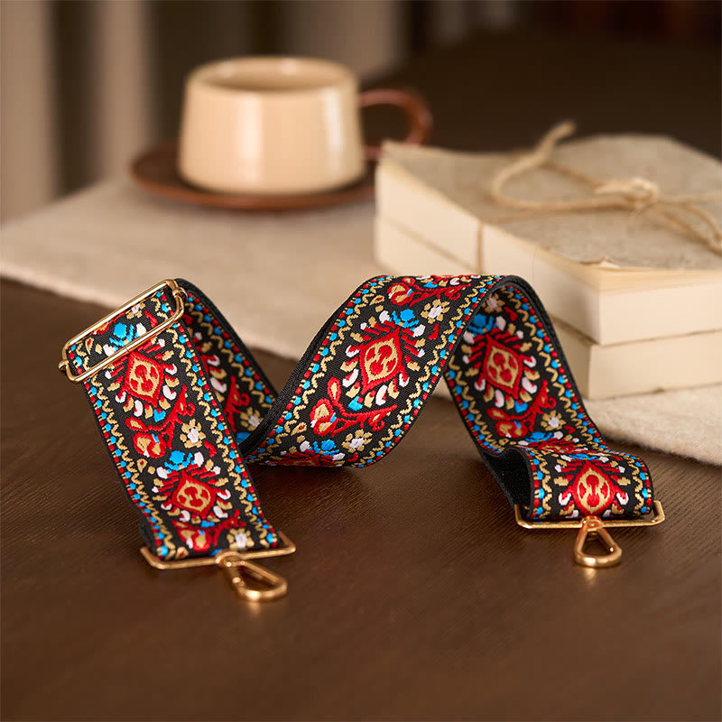 Bohemian Flower Geometric Stripes Embroidery Adjustable Handbags Crossbody Shoulder Bag Purse Straps Replacement - Image 22