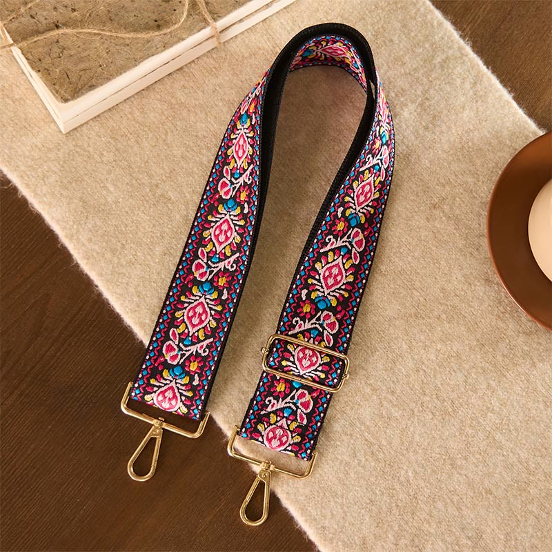 Bohemian Flower Geometric Stripes Embroidery Adjustable Handbags Crossbody Shoulder Bag Purse Straps Replacement - Image 10
