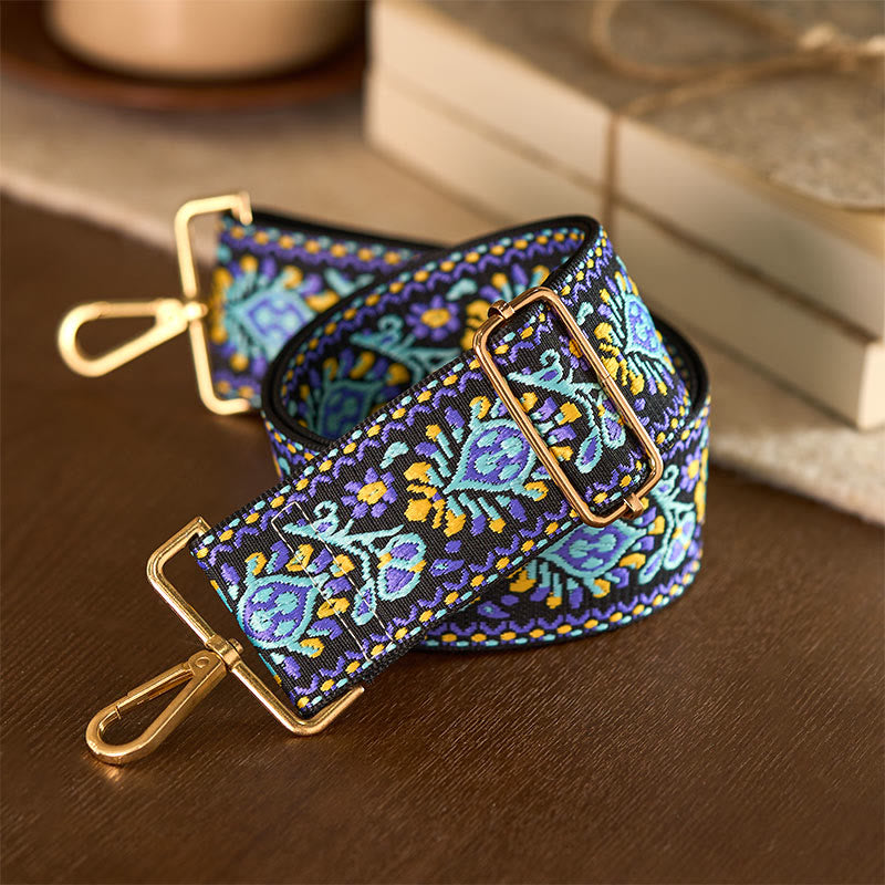 Bohemian Flower Geometric Stripes Embroidery Adjustable Handbags Crossbody Shoulder Bag Purse Straps Replacement - Image 5