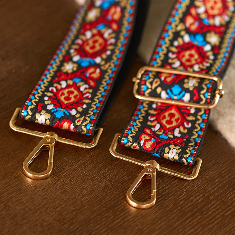 Bohemian Flower Geometric Stripes Embroidery Adjustable Handbags Crossbody Shoulder Bag Purse Straps Replacement - Image 26