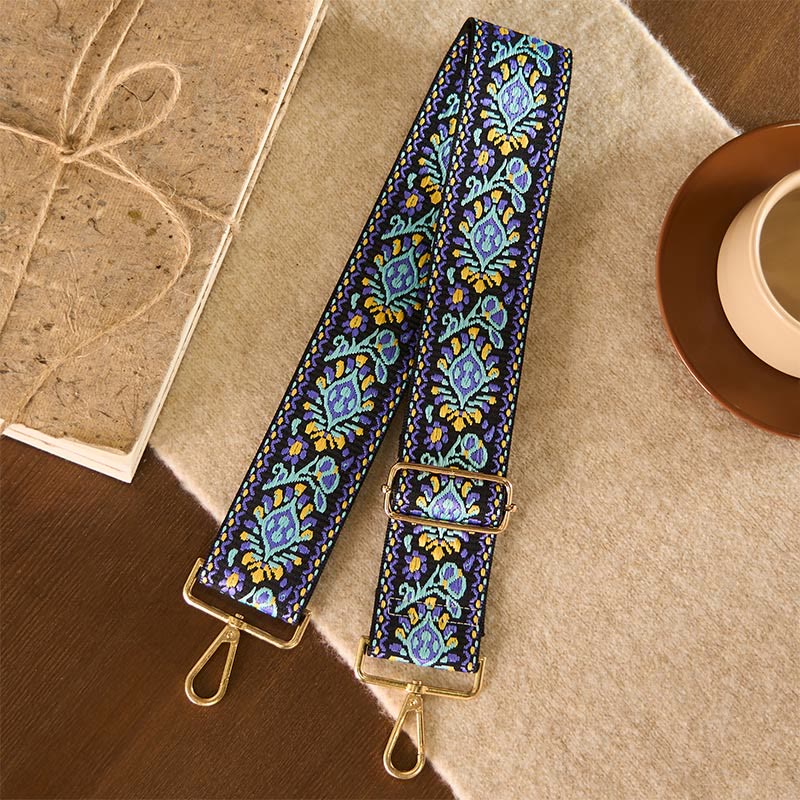 Bohemian Flower Geometric Stripes Embroidery Adjustable Handbags Crossbody Shoulder Bag Purse Straps Replacement - Image 2