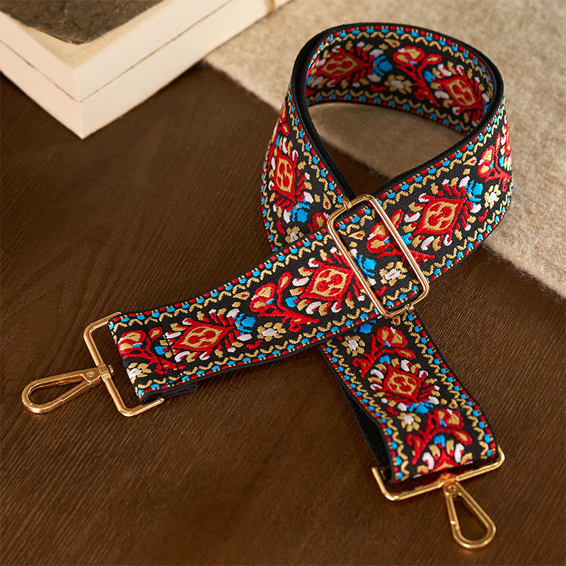 Bohemian Flower Geometric Stripes Embroidery Adjustable Handbags Crossbody Shoulder Bag Purse Straps Replacement - Image 21