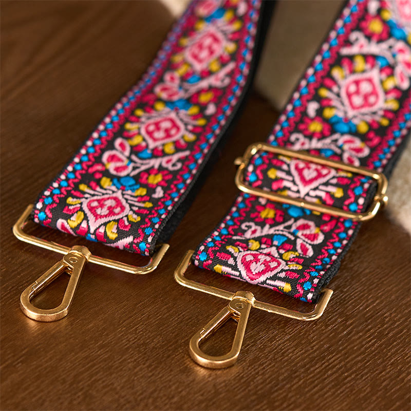 Bohemian Flower Geometric Stripes Embroidery Adjustable Handbags Crossbody Shoulder Bag Purse Straps Replacement - Image 18
