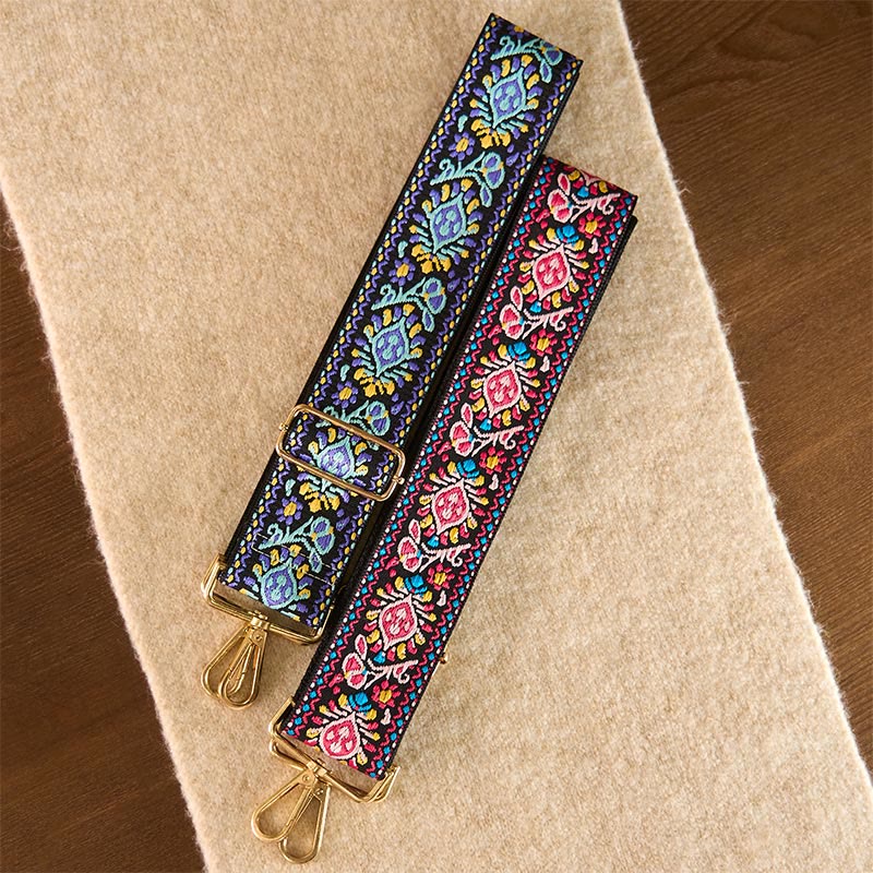 Bohemian Flower Geometric Stripes Embroidery Adjustable Handbags Crossbody Shoulder Bag Purse Straps Replacement - Image 28