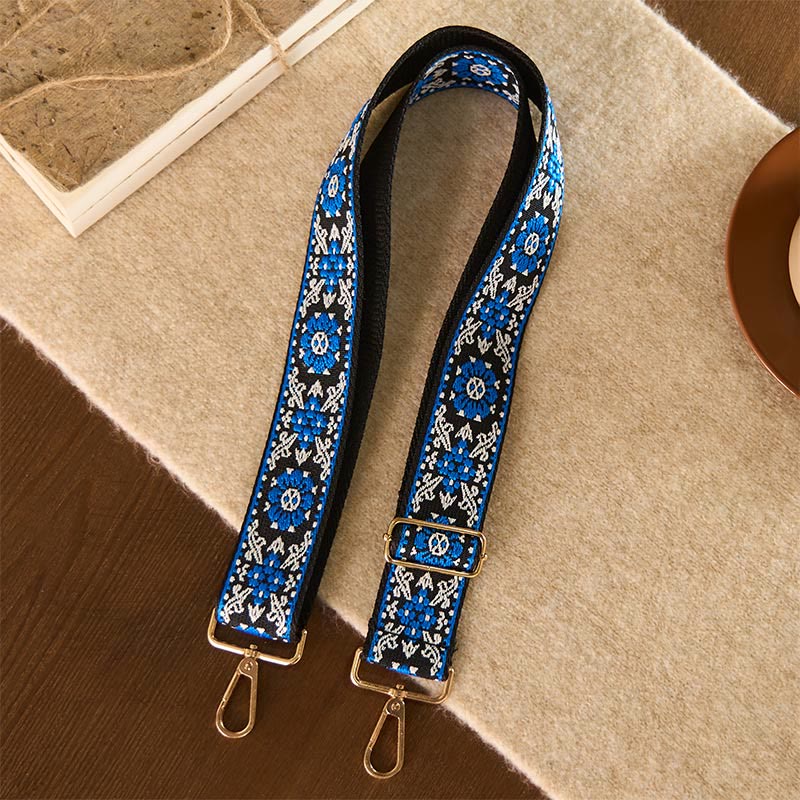 Bohemian Round Flower Geometric Embroidery Adjustable Handbags Crossbody Shoulder Bag Purse Straps Replacement - Image 11