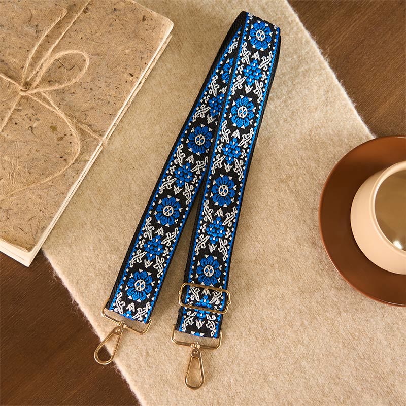 Bohemian Round Flower Geometric Embroidery Adjustable Handbags Crossbody Shoulder Bag Purse Straps Replacement - Image 10