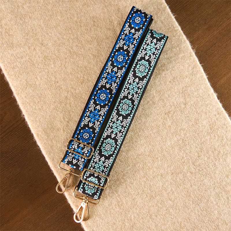 Bohemian Round Flower Geometric Embroidery Adjustable Handbags Crossbody Shoulder Bag Purse Straps Replacement - Image 15