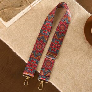 Buddha Stones Bohemian Red Mandara Geometric Adjustable Handbags Crossbody Shoulder Bag Purse Straps Replacement