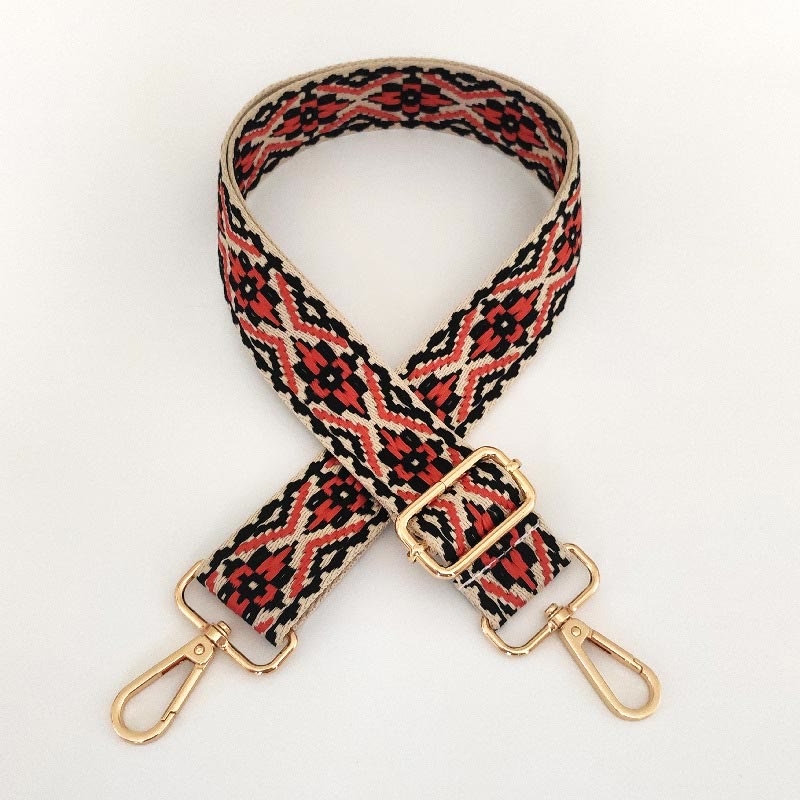 Multicolor Embroidered Shoulder Bag Straps - Image 3