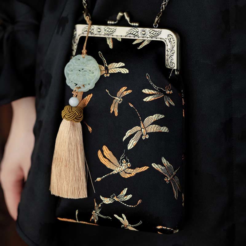 Small Dragonfly Metal Chain Crossbody Bag Shoulder Bag Cellphone Bag - Image 7