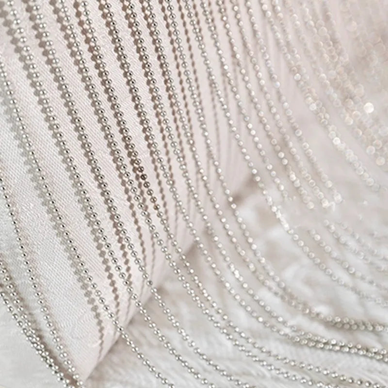 Butterfly Embroidered Tassel White Evening Bag - Image 8