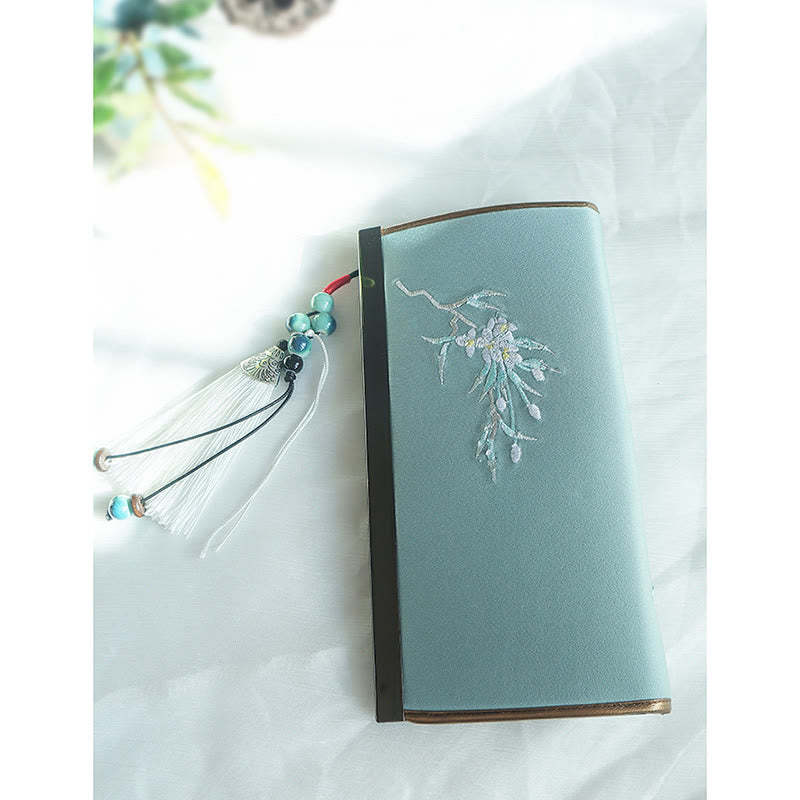 Flower Plum Peach Blossom Bamboo Double-sided Embroidery Large Capacity Cash Holder Wallet Shopping Purse - Image 17
