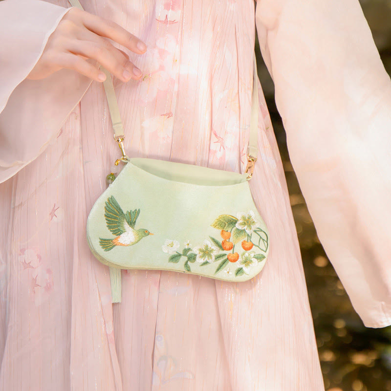 Luck Embroidery Lotus Koi Fish Rabbit Flower Hanfu Bag Crossbody Bag Shoulder Bag - Image 31