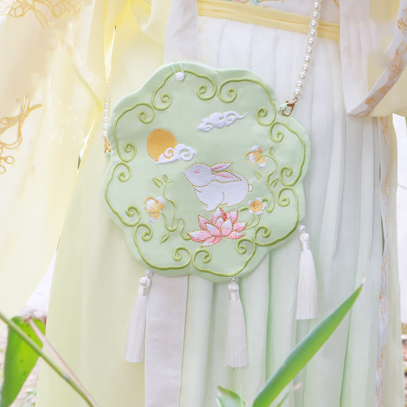 Luck Embroidery Lotus Koi Fish Rabbit Flower Hanfu Bag Crossbody Bag Shoulder Bag - Image 23