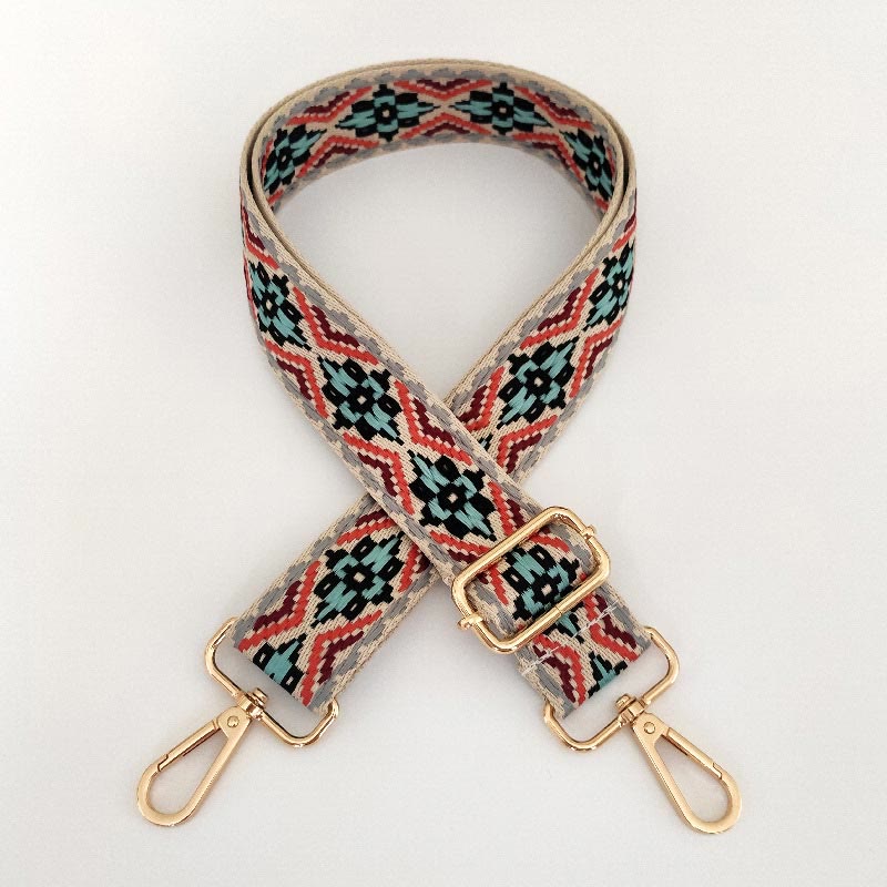 Multicolor Embroidered Shoulder Bag Straps - Image 5