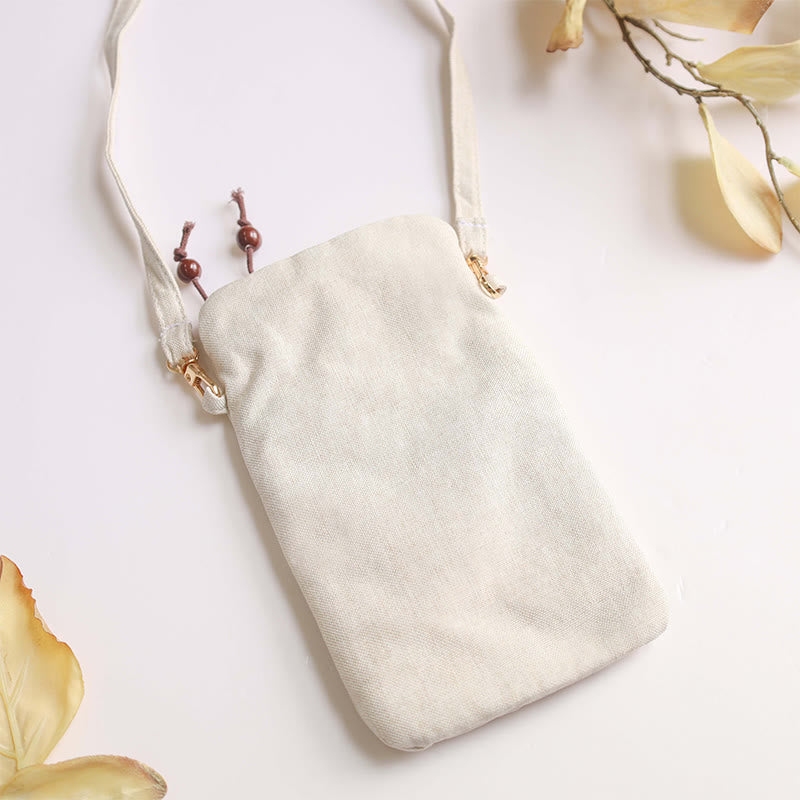 Small Embroidered Flowers Crossbody Bag Shoulder Bag Cellphone Bag 11*20cm - Image 16