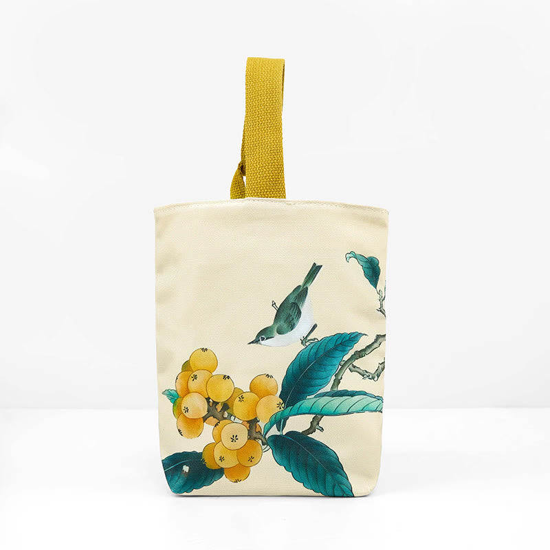 Loquat Bird Canvas Handbag - Image 4
