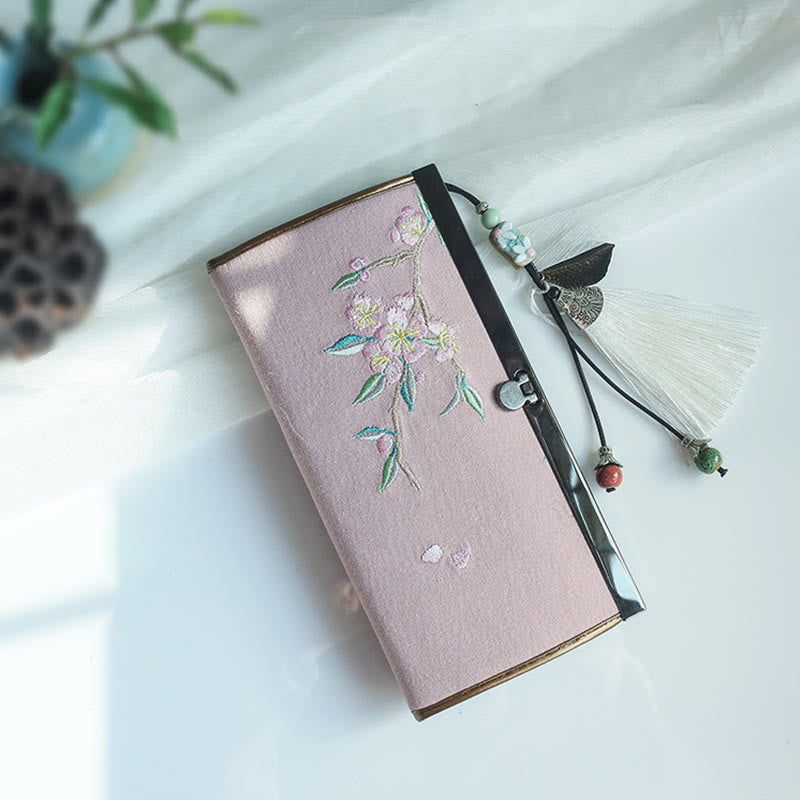Flower Plum Peach Blossom Bamboo Double-sided Embroidery Large Capacity Cash Holder Wallet Shopping Purse - Image 19
