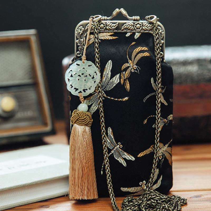 Small Dragonfly Metal Chain Crossbody Bag Shoulder Bag Cellphone Bag - Image 10