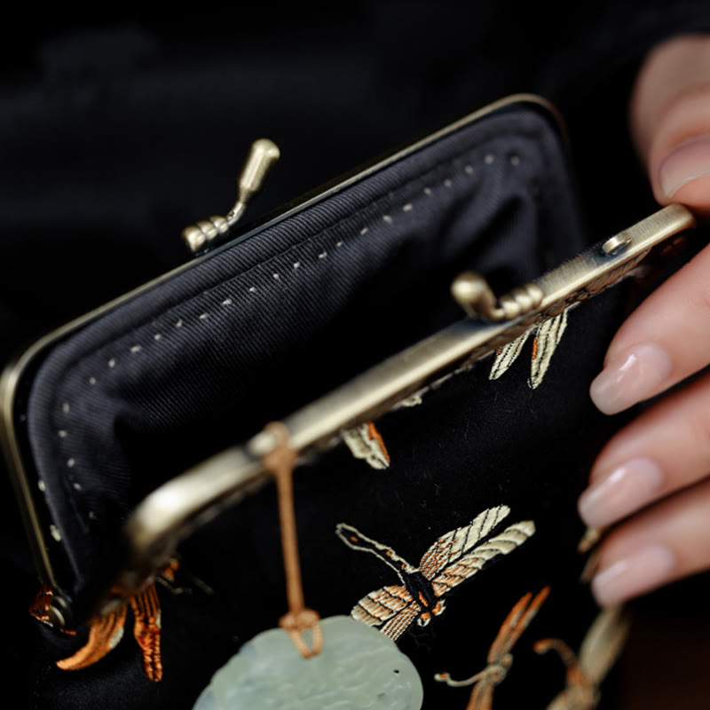 Small Dragonfly Metal Chain Crossbody Bag Shoulder Bag Cellphone Bag - Image 3