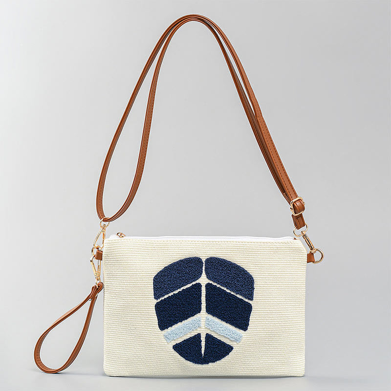Evil Eye Leaf Hamsa Canvas Crossbody Bag Shoulder Bag Handbag - Image 11