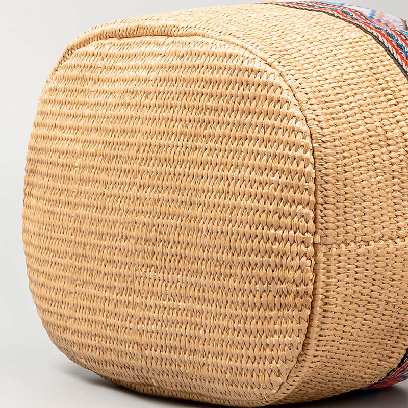 Beach Geometry Straw Woven Bucket Tassels Crossbody Bag Shoulder Bag - Image 6