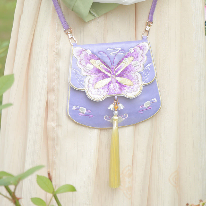 Luck Embroidery Lotus Koi Fish Rabbit Flower Hanfu Bag Crossbody Bag Shoulder Bag - Image 24