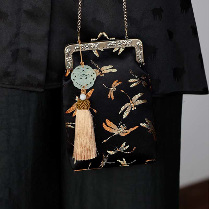 Small Dragonfly Metal Chain Crossbody Bag Shoulder Bag Cellphone Bag - Image 8