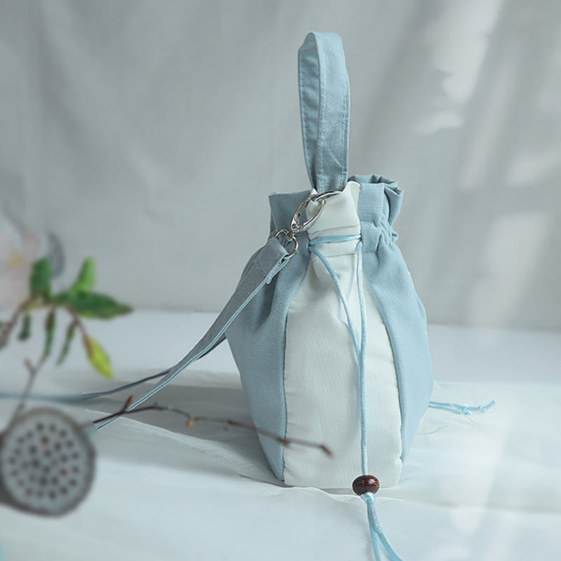 Handmade Embroidered Flowers Canvas Tote Shoulder Bag Handbag - Image 47