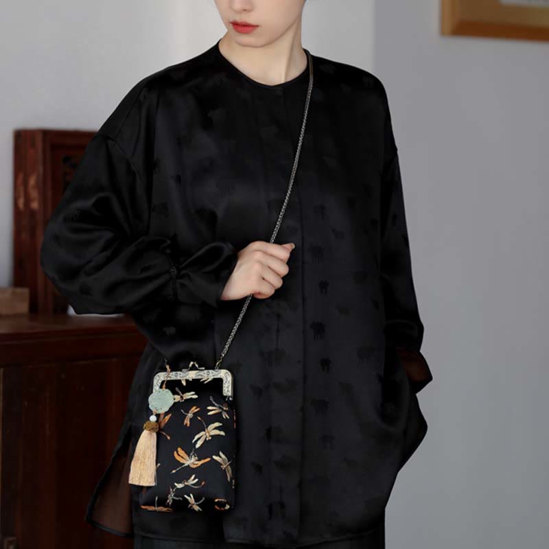 Small Dragonfly Metal Chain Crossbody Bag Shoulder Bag Cellphone Bag - Image 14