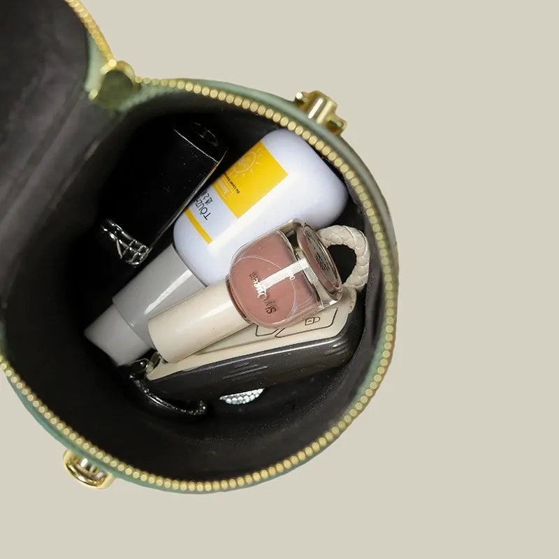 Cicada Song Embroidered Green Mini Bucket Bag - Image 18