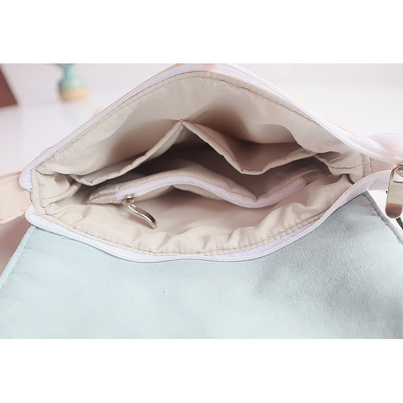 Handmade Embroidered Plum Flowers Canvas Crossbody Bag Shoulder Bag Handbag - Image 4