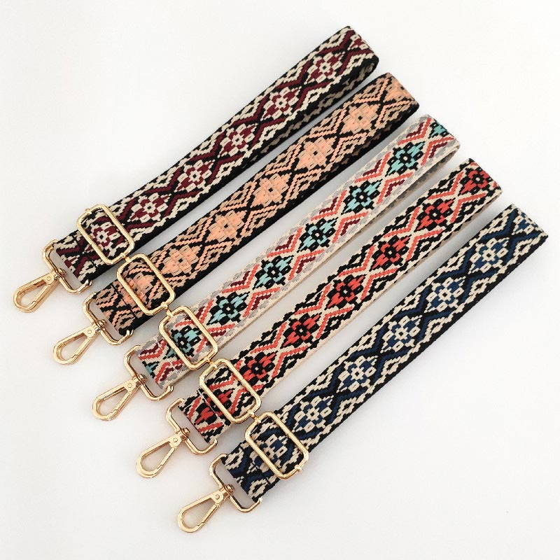 Multicolor Embroidered Shoulder Bag Straps - Image 4