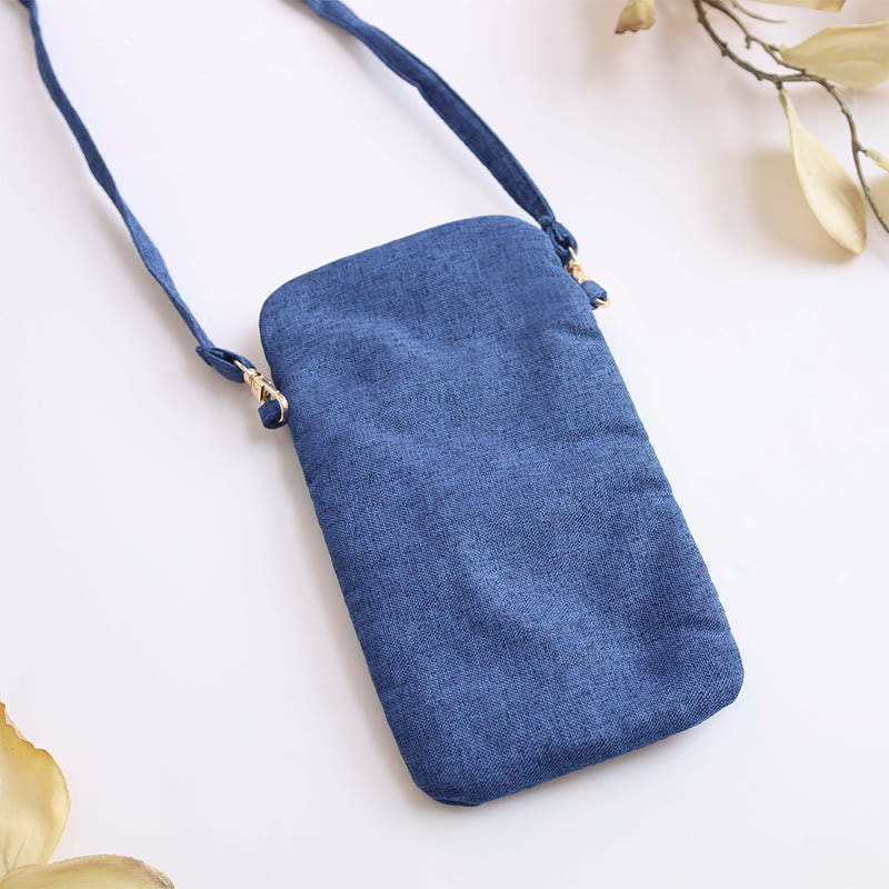 Small Embroidered Flowers Crossbody Bag Shoulder Bag Cellphone Bag 11*20cm - Image 6