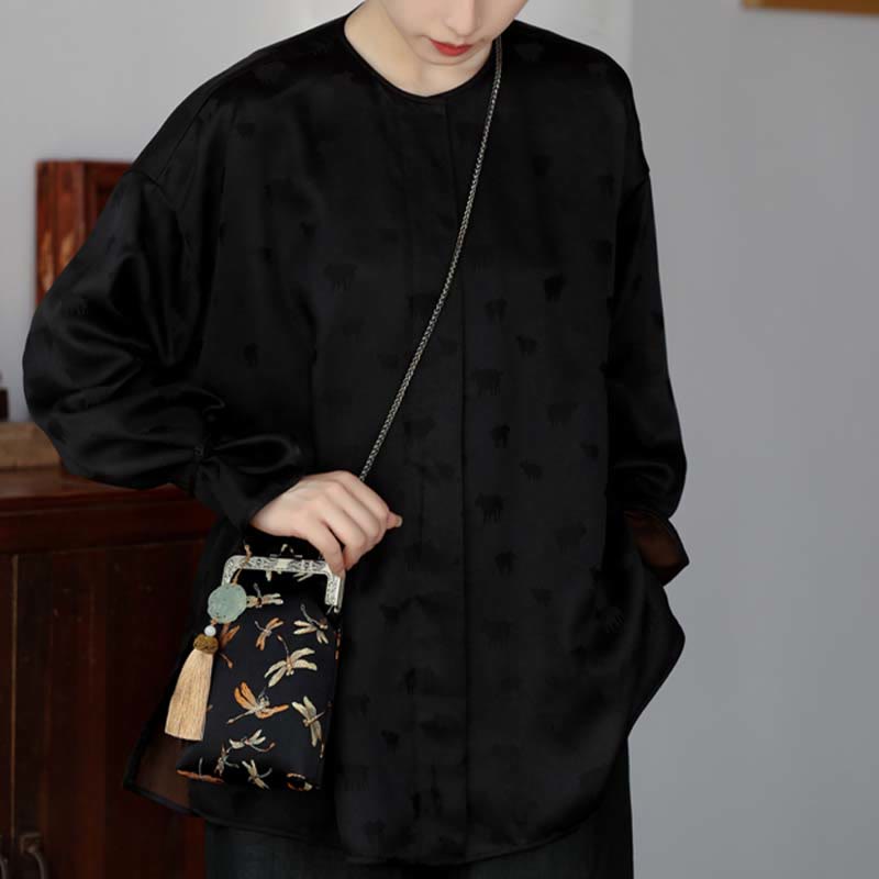 Small Dragonfly Metal Chain Crossbody Bag Shoulder Bag Cellphone Bag - Image 12