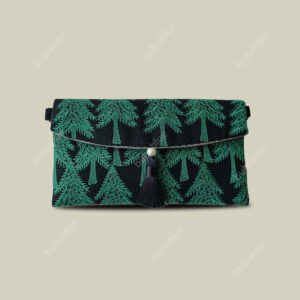 Lightweight Pine Embroidered Mobile Phone Crossbody Envelope Bag