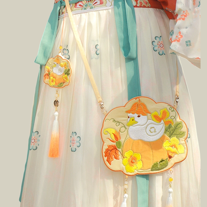 Embroidered Panda Yellow Children's Crossbody Bag - Image 6