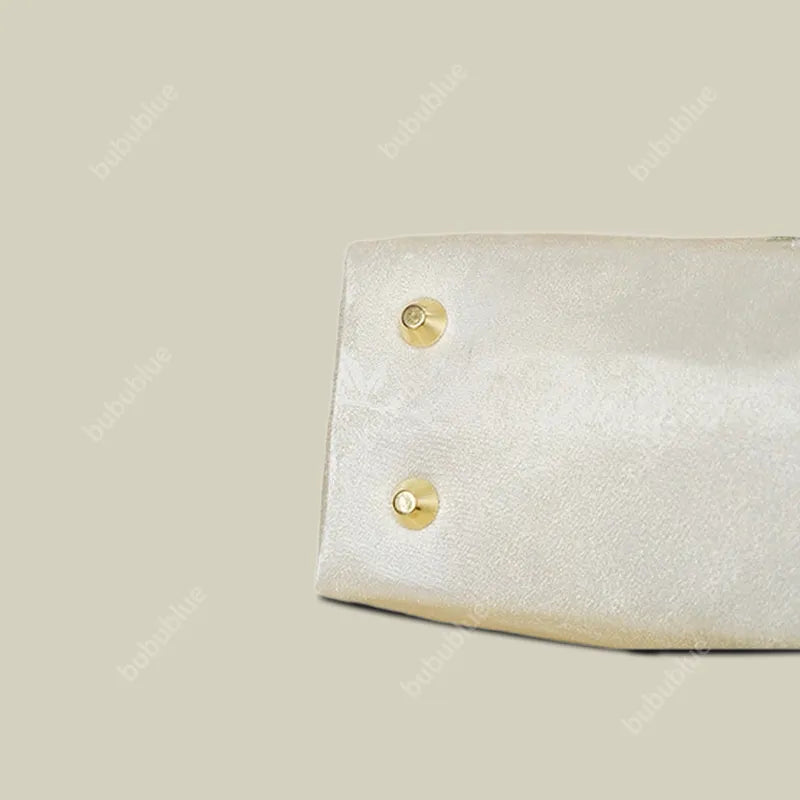 Vintage Rose Embroidered Handbag with Pearl Tassel & Gold Handle - Image 10